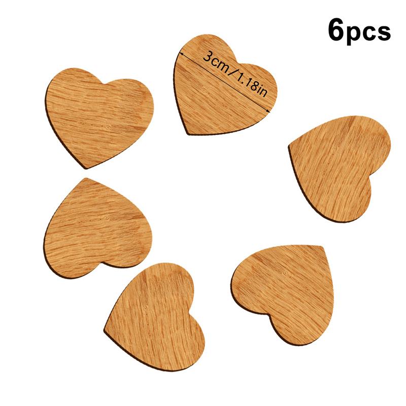 6 шт. Деревянные заготовки Магниты на холодильник Магнитное украшение Круглые/Сердечки/Квадратные Поделки своими руками Деревянные бирки Кухня Офис Декоративные