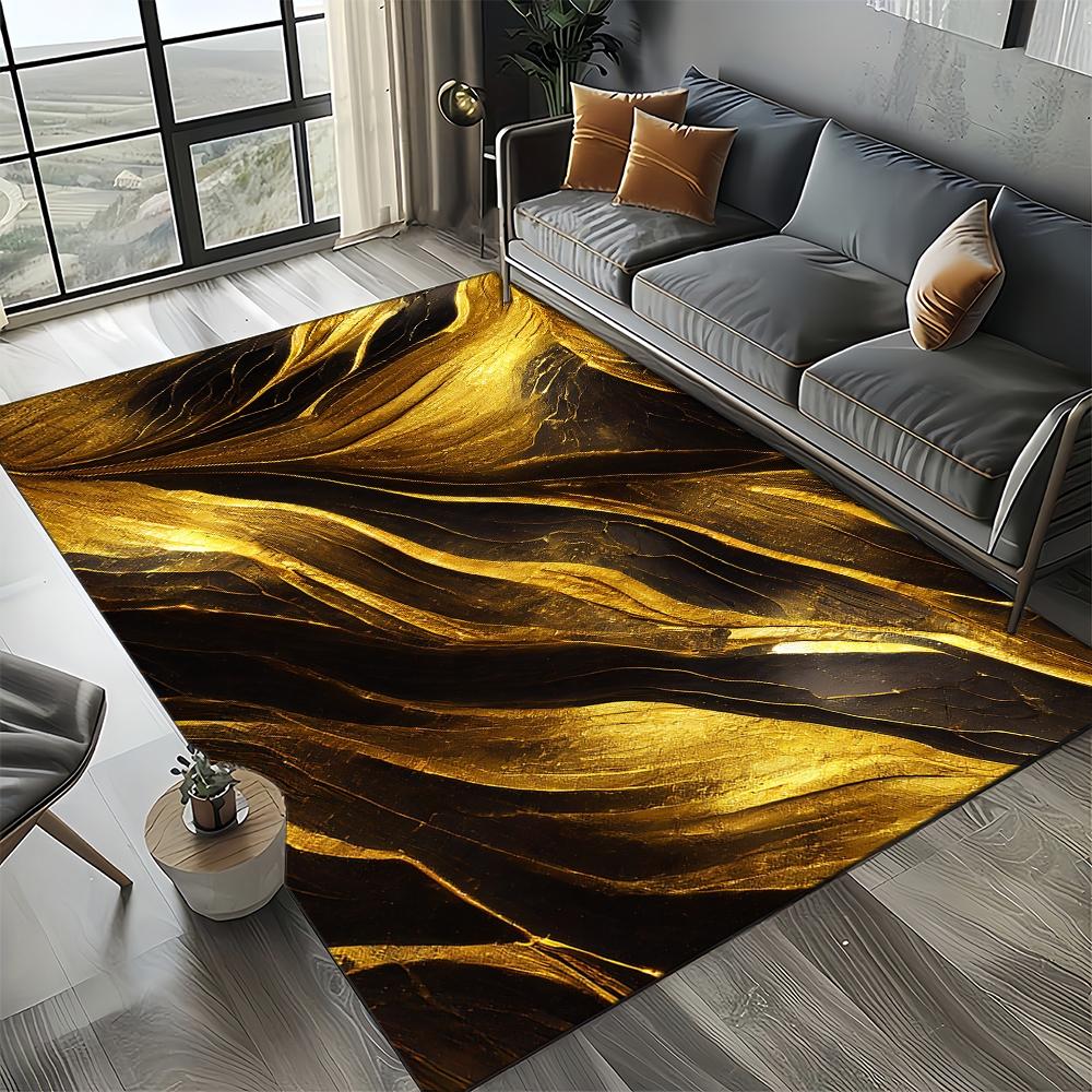 27 Styl Nowa Moda Marmur Czarny Biały Złoty Kamień Dywanik Dywan do Salonu Sypialni Dekoracja Domowa Sofa, Mata Podłogowa Antypoślizgowa