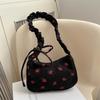 Cute Strawberry Small Bag Women 2025 New Trendy Versatile Underarm Bag Fashion Corduroy Shoulder Bag