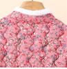 Women's Winter Floral Cotton Vest with Frog Buttons