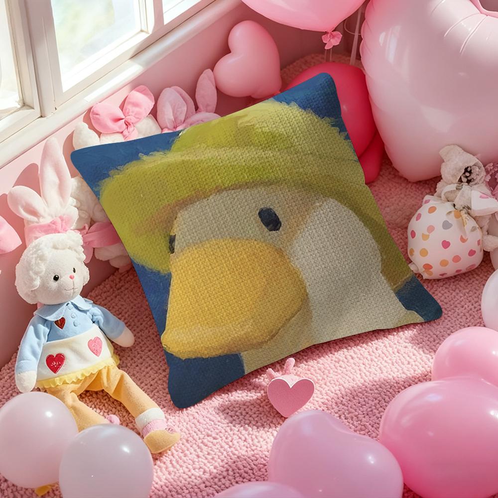 Cartoon Game P-Party Animals Pillow Case Anti-Dustmite Pillowcase Invisible Zipper Silky Short Plush Sofa Cushion Cover