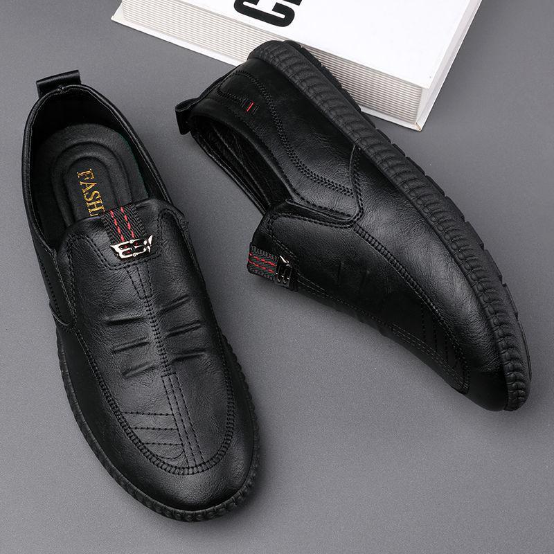 

2025 Spring Men s Casual Leather Shoes - Soft Sole, Non-Slip, Wear-Resistant Business Style 42
