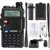 Talkie Walkie Double Bande Radio UV5R Baofeng Noir 1800mAh Li-ION Battery