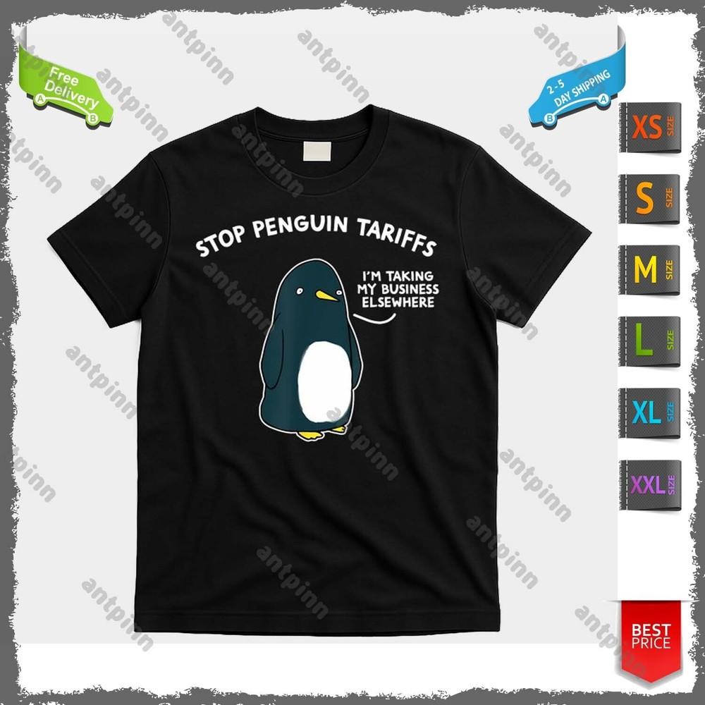 Stop Penguin Tariffs, Funny Penguin Tariff, Penguin Tariff T-Shirt Usinex Unisex T-Shirt XXL