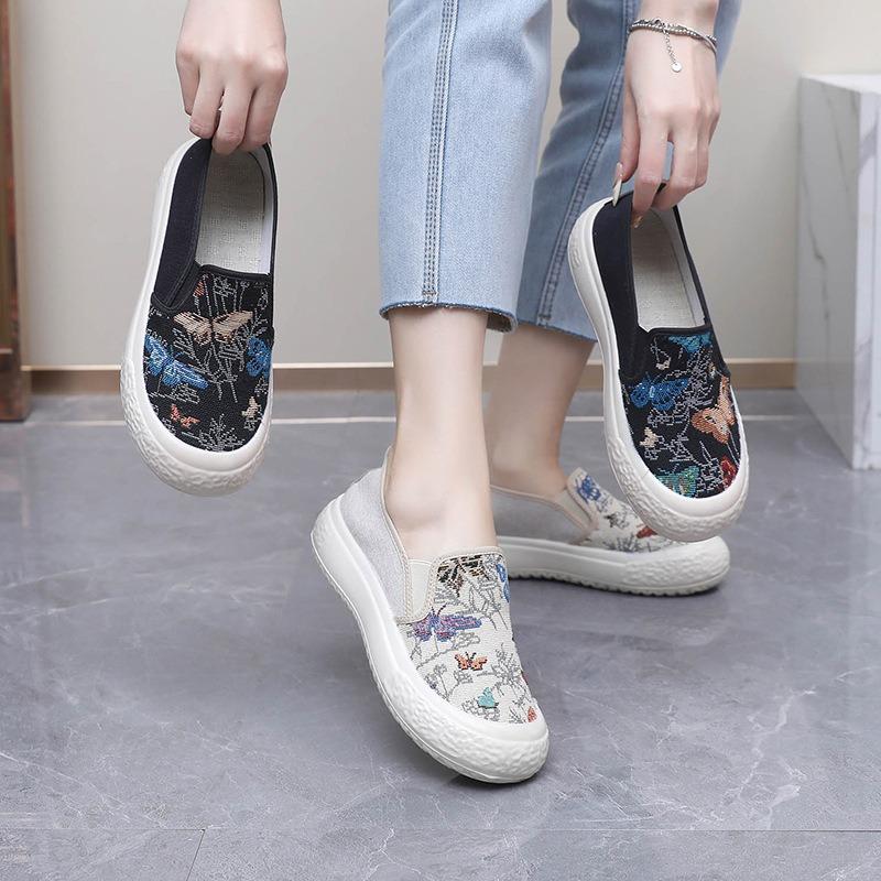 Spring and summer new women's little white shoes lazy shoes casual versatile breathable thick-soled fashion fisherman shoes