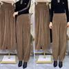 Autumn Winter  Women's High-Waisted Corduroy Chenille Harem Pants Lantern Pants Loose Fit