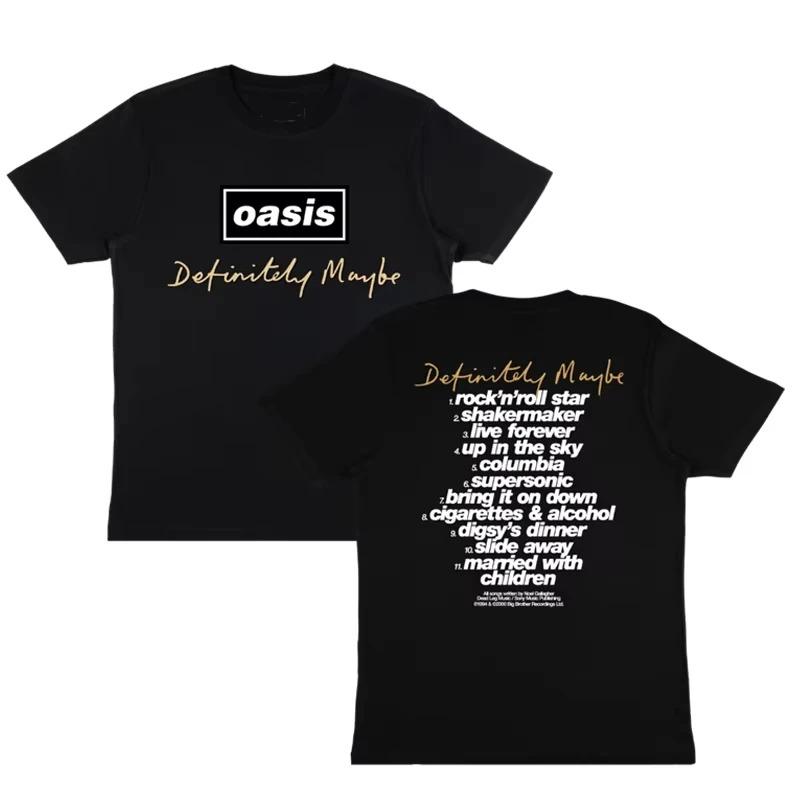 2025 Oasis Hot Sale Men Women Short Sleeve T Shirt Fashion Print Brand Tshirt Summer Classic Short Sleeves Plus Size Loose SOFT
