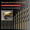 Cobalt-Coated High-Strength Stainless Steel Twist Drill Bit Set with Straight Shank