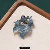 Chinese imitation burnt blue point green brooch women's retro temperament pin classical cheongsam placket corsage accessories