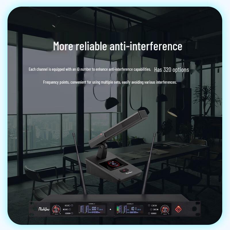 Runpu UHF Wireless Gooseneck Conference Microphone System (CN Version)