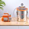 VEVOR 19 litros(5 Galones) Cámara de Vacío y 100 L/min(3.5 CFM) Kit de Bomba, Cámara de Acero Inoxidable, Kit de Cámara de Desgasificación con Bomba de Vacío de Una Etapa