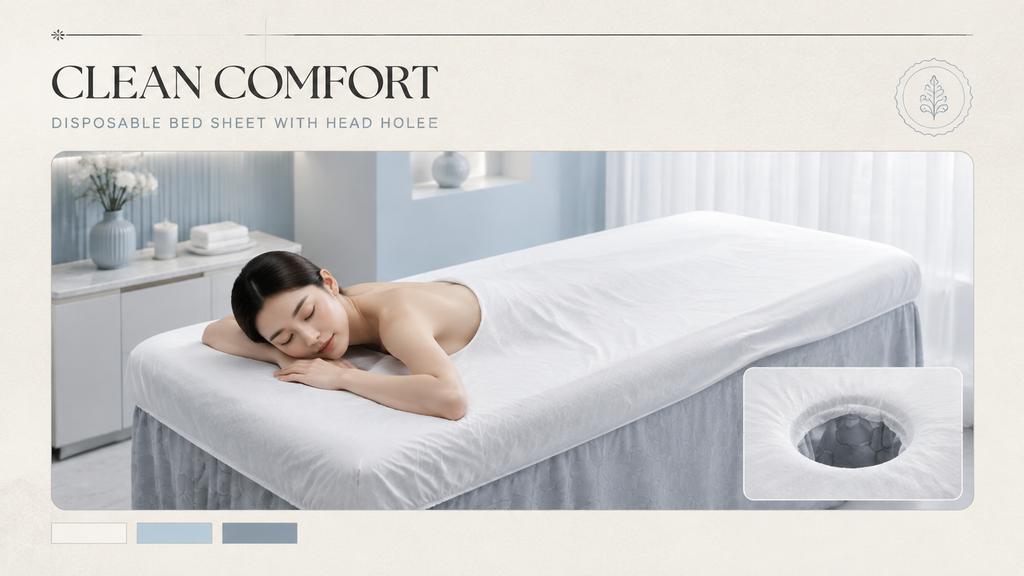 10Pcs Disposable Non-Woven Bed Cover Beauty Salon Spa Massage Breathable Elastic Hole Bed Sheets