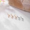 1/5PCS Titanium 1.5/2/2.5/3mm Gem Nose Stud Piercing Earring Gold Color Nose Screw Prong CZ Nose Nostril Piercings Retainer Gift