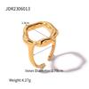 Fashion Vintage Unique Circle Motif Ring Melted Texture Detail For Women Gold Color Texture Temperament Jewelry Gift Wholesale