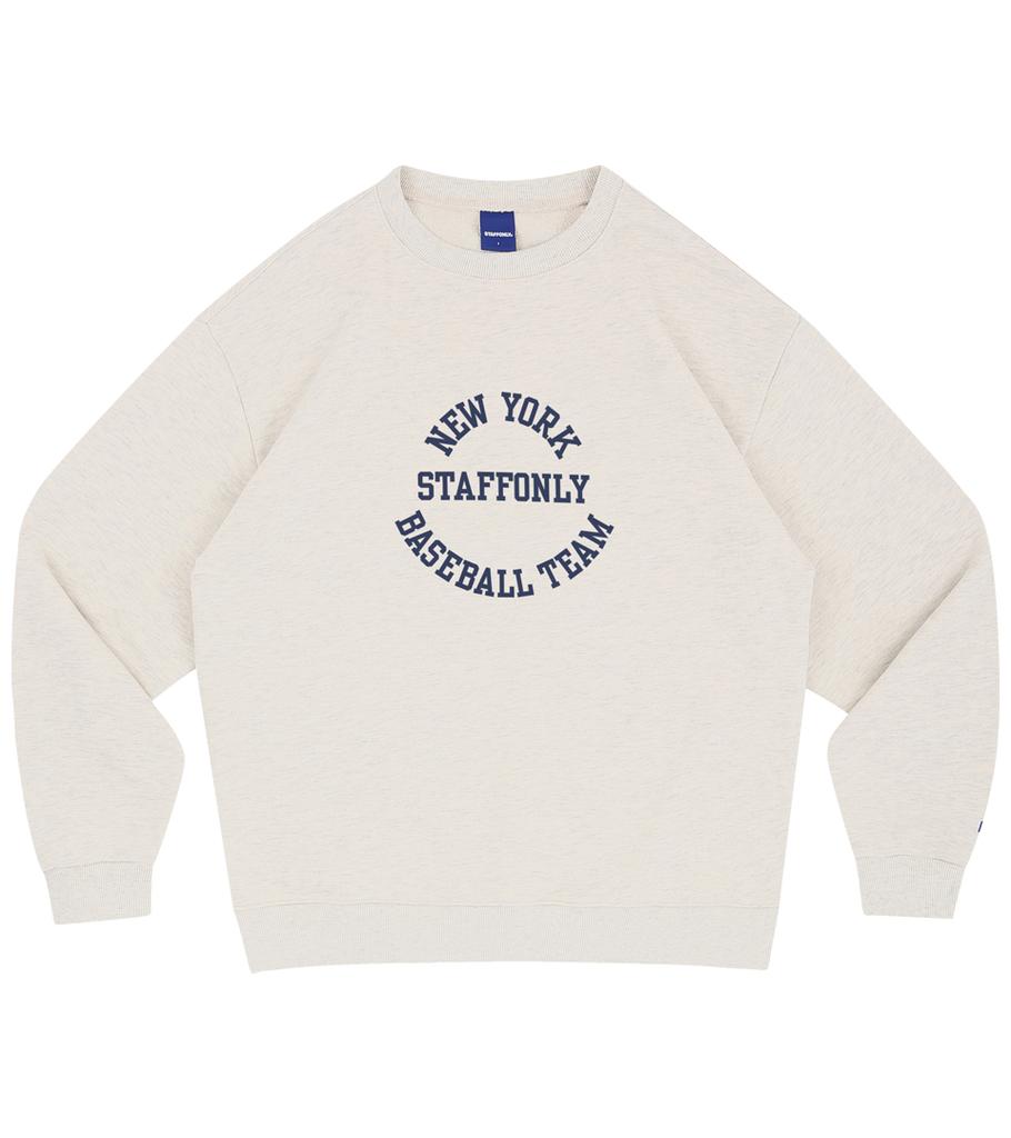 STAFFONLY New York Baseball Team Sweatshirts (Melange Ivory)