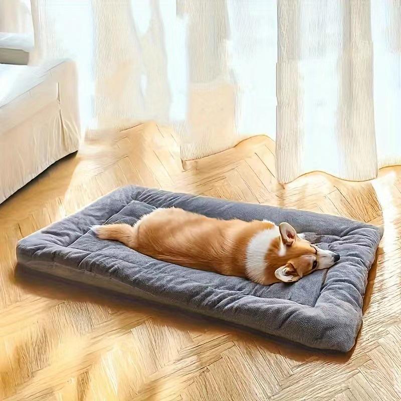 Winter Warm Velvet Thickened Large Dog Bed and House Mat