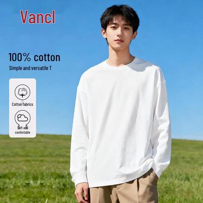 VANCL Men's Pure Cotton Long-Sleeve Basic T-Shirt