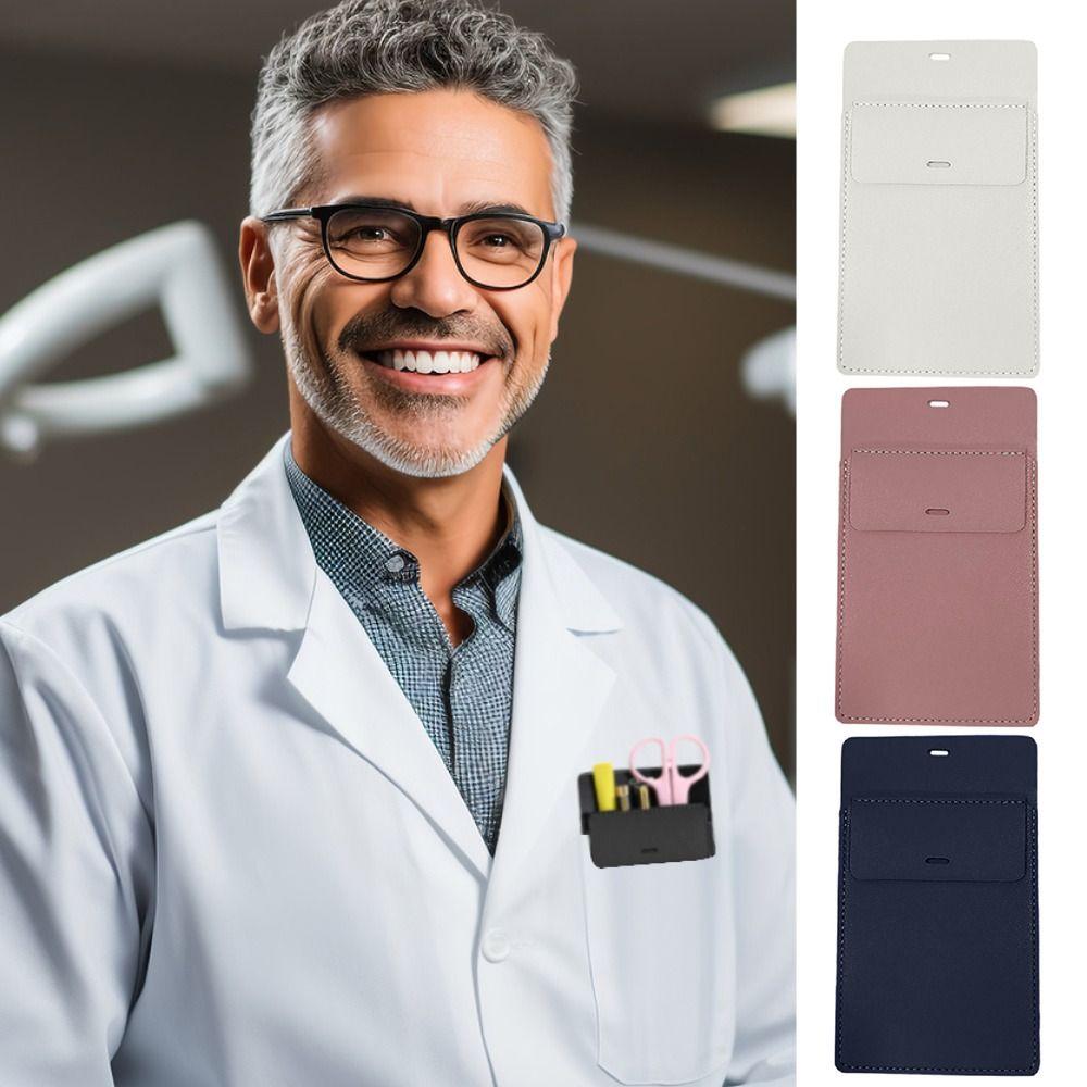 PU Leather Hospital Business Pen Holder Pen Clip Pencil Bags Doctor Nurse Pencil Case