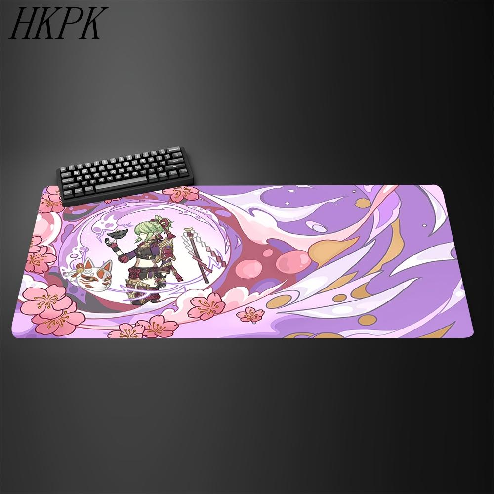Anime Game Furina HuTao YaeMiko Raiden Keqing XXL Genshin Impact Large Mousepad Rubber Mouse Pad Keyboard Desk Nonslip Mat Xxl