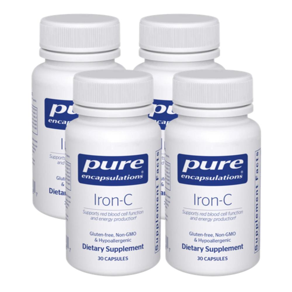 Pure Encapsulations Iron Vitamin C Iron-C 4 Pcs 30 Tablets