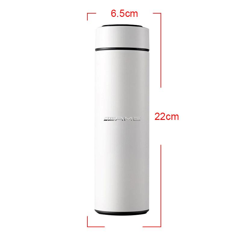 1Pcs Car Smart Thermos Bottle With Temperature Display Coffee Cup For Mercedes Benz AMG GLC GLE CLA W205 W204 W203 W211 W212 W213 W201 W210 W124