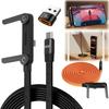240W 2-in-1 Fast Charging Foldable Bracket Data Cable Type-C To Type-C USB To Type-C Data Wire with OTG Phone Stand