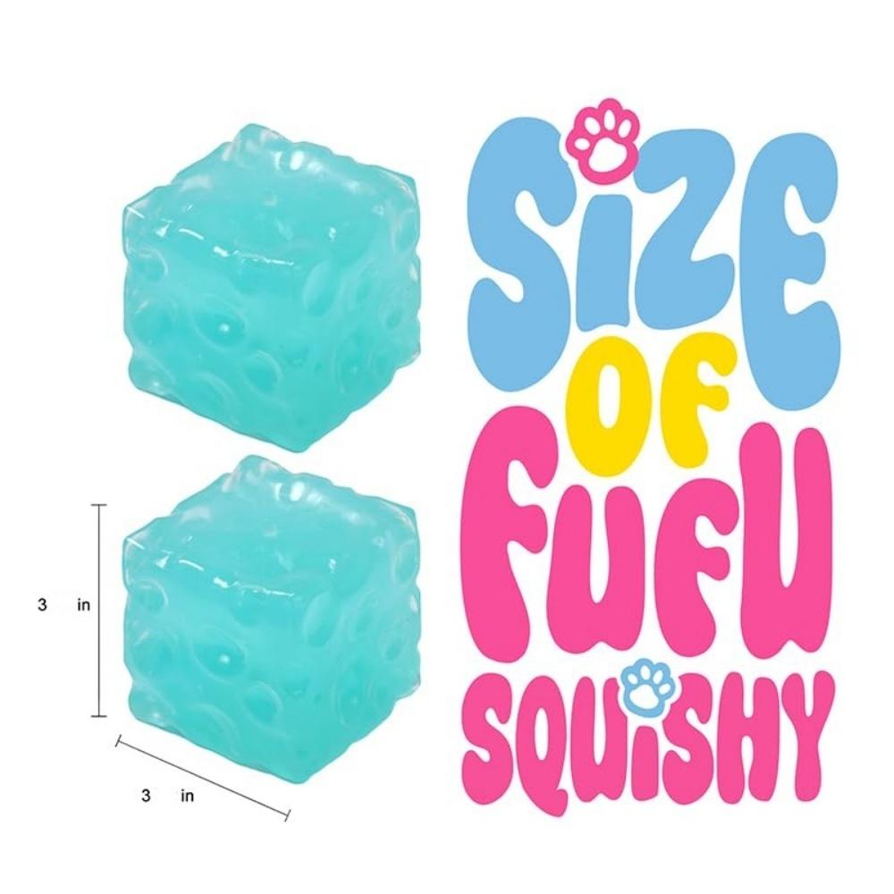 1 STAqua Blauw Kaas Squishy Kaasblok Knijpspeelgoed Squishies Stressverlichter Fidget Speelgoed voor Volwassenen Tieners en Kinderen Verjaardagscadeau