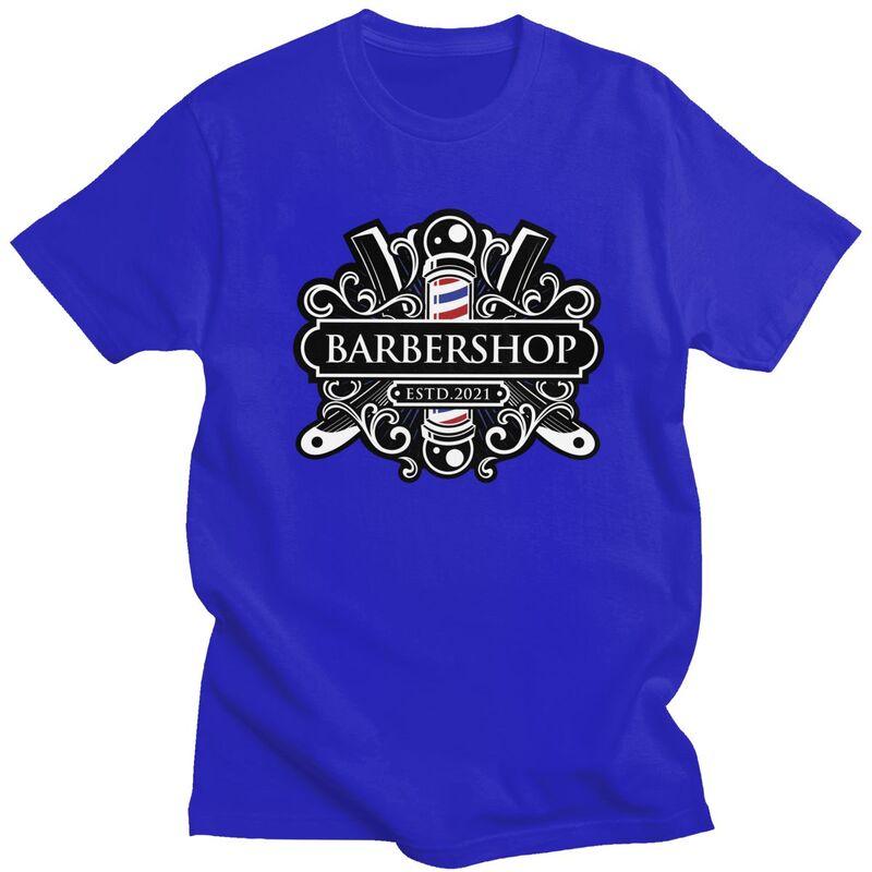 Custom Barbershop 056 T Shirt Men Tshirt Streetwear Tee Tops Pure Cotton Oversized Tshirts Gift
