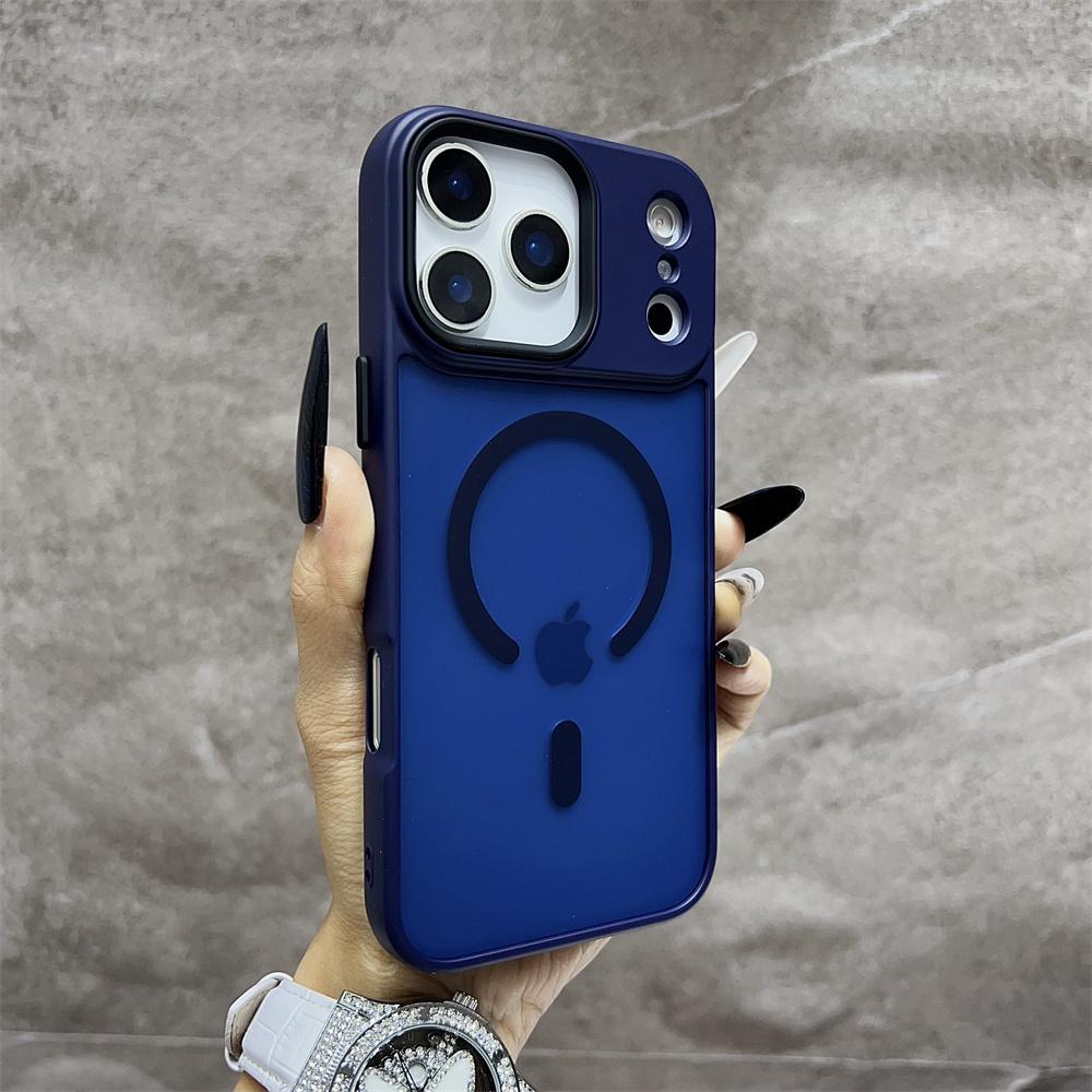 Matt Genomskinligt Frostat Stötsäkert Magnetiskt Telefonfodral För iPhone 17 Air 16 15 14 13 12 17 Pro Max Magsafe Måste-Ha Fodral