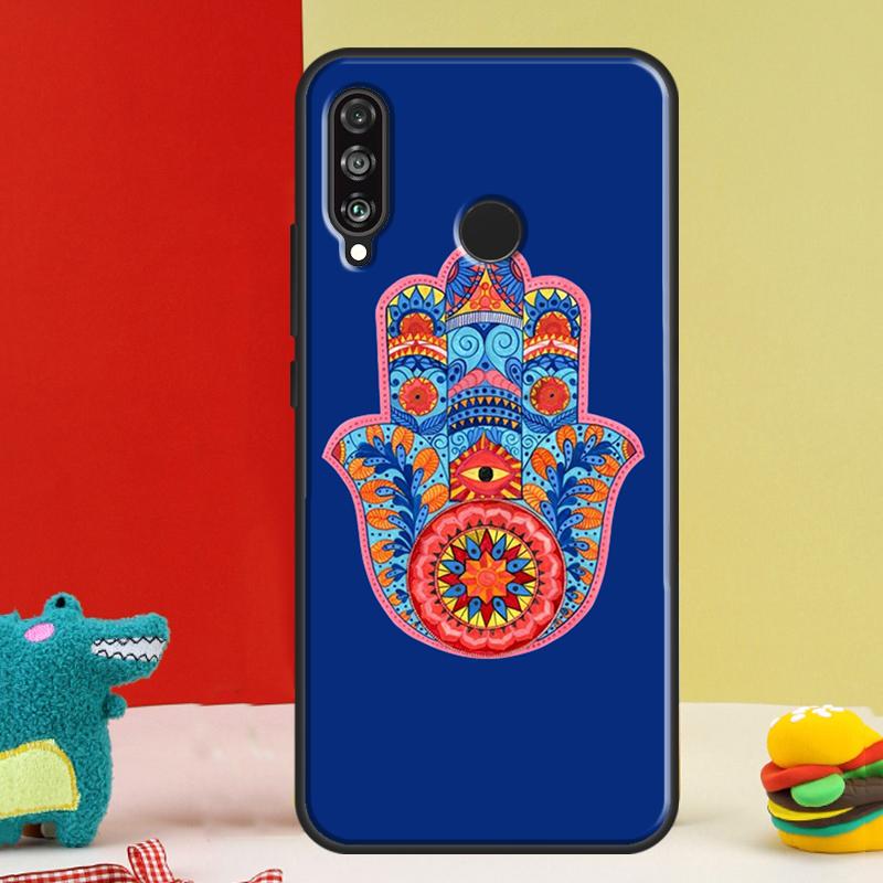 Hamsa Hand of Fatima For Huawei P30 Pro P60 P50 P20 P40 P Smart Nova 9 5T Honor Magic 5 Lite X8 X9 a 50 70 Case