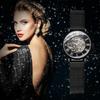 Mode Forsining Top Marke Damen Uhren Für Frauen Skelett Mechanische Uhr Netz Netz Edelstahl Weibliches Geschenk Uhr