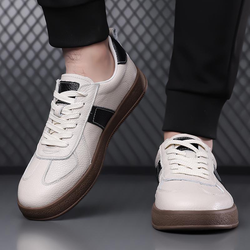 Fashion Mens Classic Sneakers Leather Casual Outdoor Shoes Non-Slip Breathable Luxury Brand Footwear Top Quality Handmade Walking Shoe