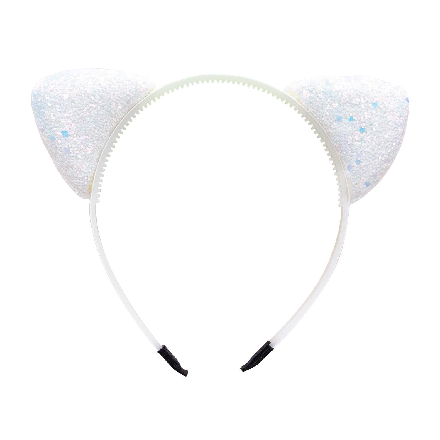 

Блестящий ободок с кошачьими ушками, ободок для котенка для девочек и женщин, сверкающий обруч для волос, блестящие повязки для волос, аксессуары для волос на каждый день