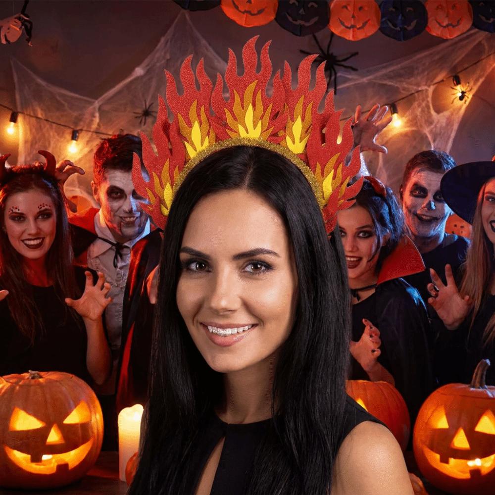 Bequemes Halloween-Haarband Feuerförmig Feuerförmiges Stirnband Cosplay-Party