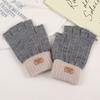 Warm Knitted Fingerless Gloves Thick Winter Warm Gloves New Half Finger Gloves  Women Men