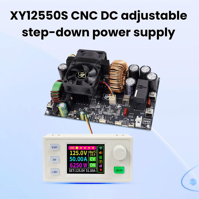 XY12550S Digital DC Adjustable Step-Down Power Supply Constant Voltage Constant Current Module 50A/6250W Input Voltage DC12-140V