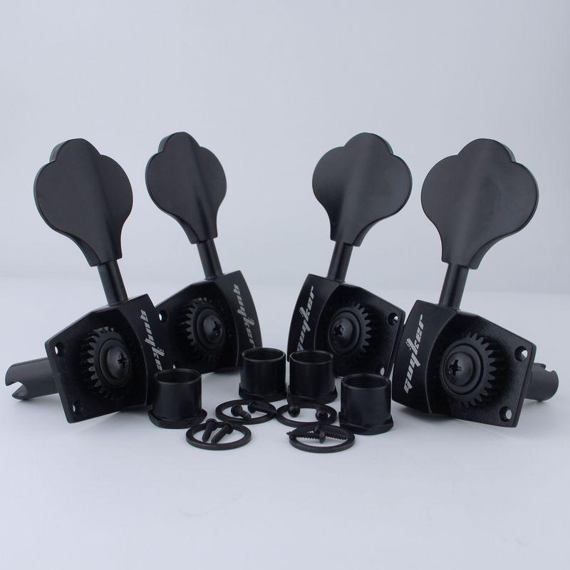 Guyker High Grade Open Gear Bass Tuners Gear Ratio 1:26 Tuning Keys Black