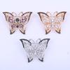 Luxury Rhinestone Hollow Butterfly Brooches for Women Insect Pins Event Party New Gifts Backpack Decoration Clothes Accessories