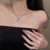 Light luxury cross long necklace women's new cold wind niche high-end sweet and cool collarbone chain accessories