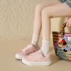 Four Seasons Fashion Trend Low-top Lace-up Sneakers College Style Women's Solid Color Flats Casual Board Shoes