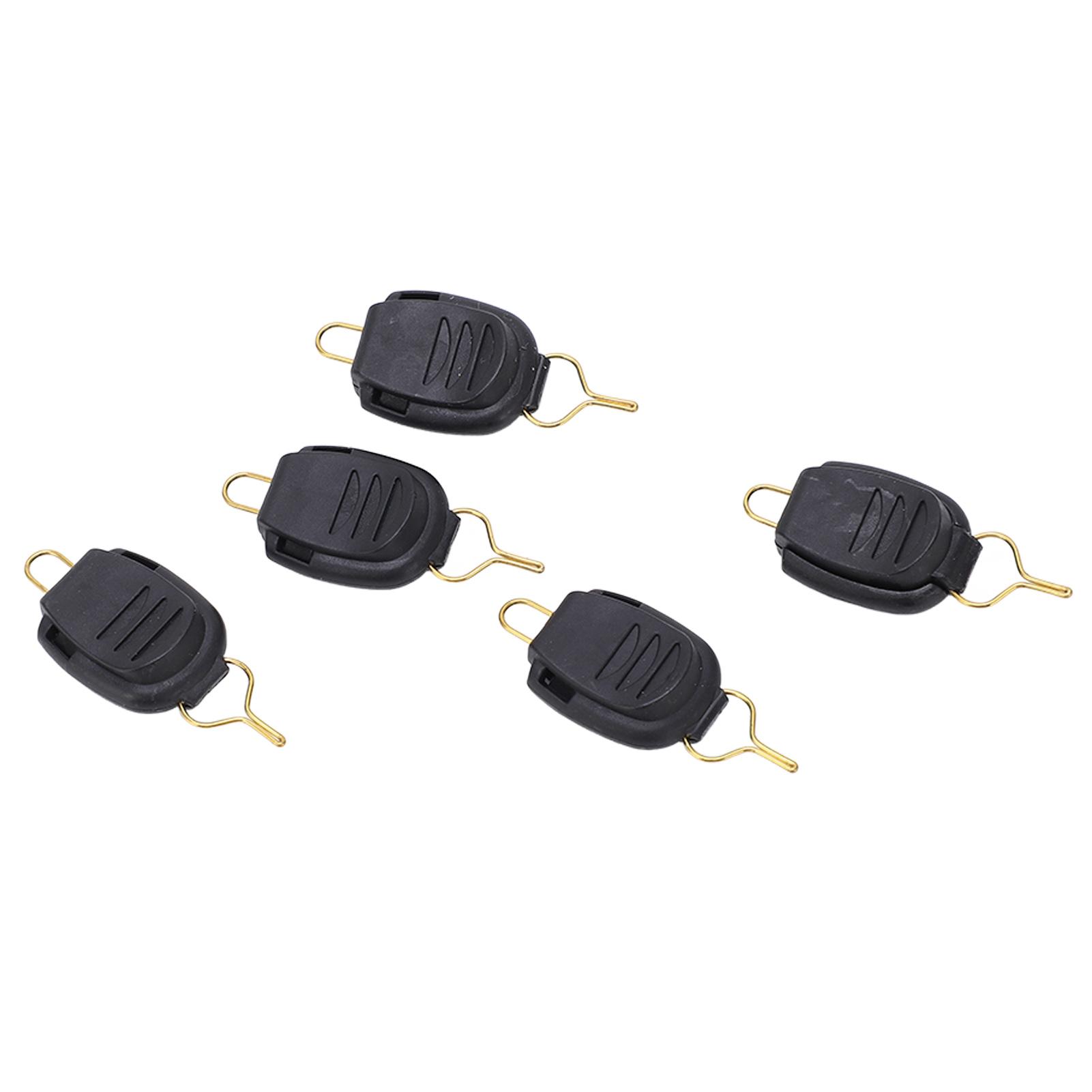 5 шт. Стопор для лески, Клипса-держатель для лески для кастинговой катушки, Пряжка-фиксатор, Рыболовные аксессуары, Черный чёрный