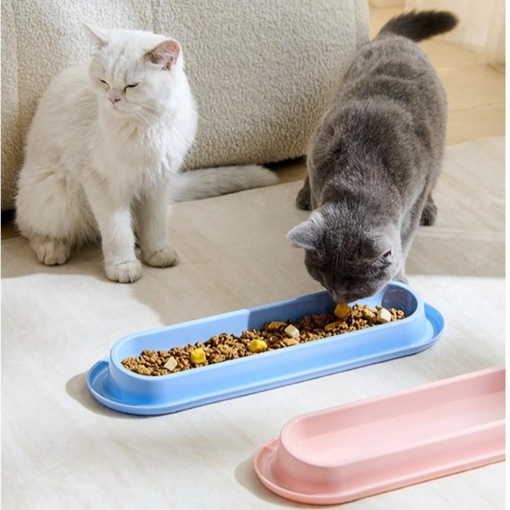 Tilted Neck Protection Pet Feeding Bowl Extra Long Cat Dog Feeder Cat Water Feeder  Pet Household