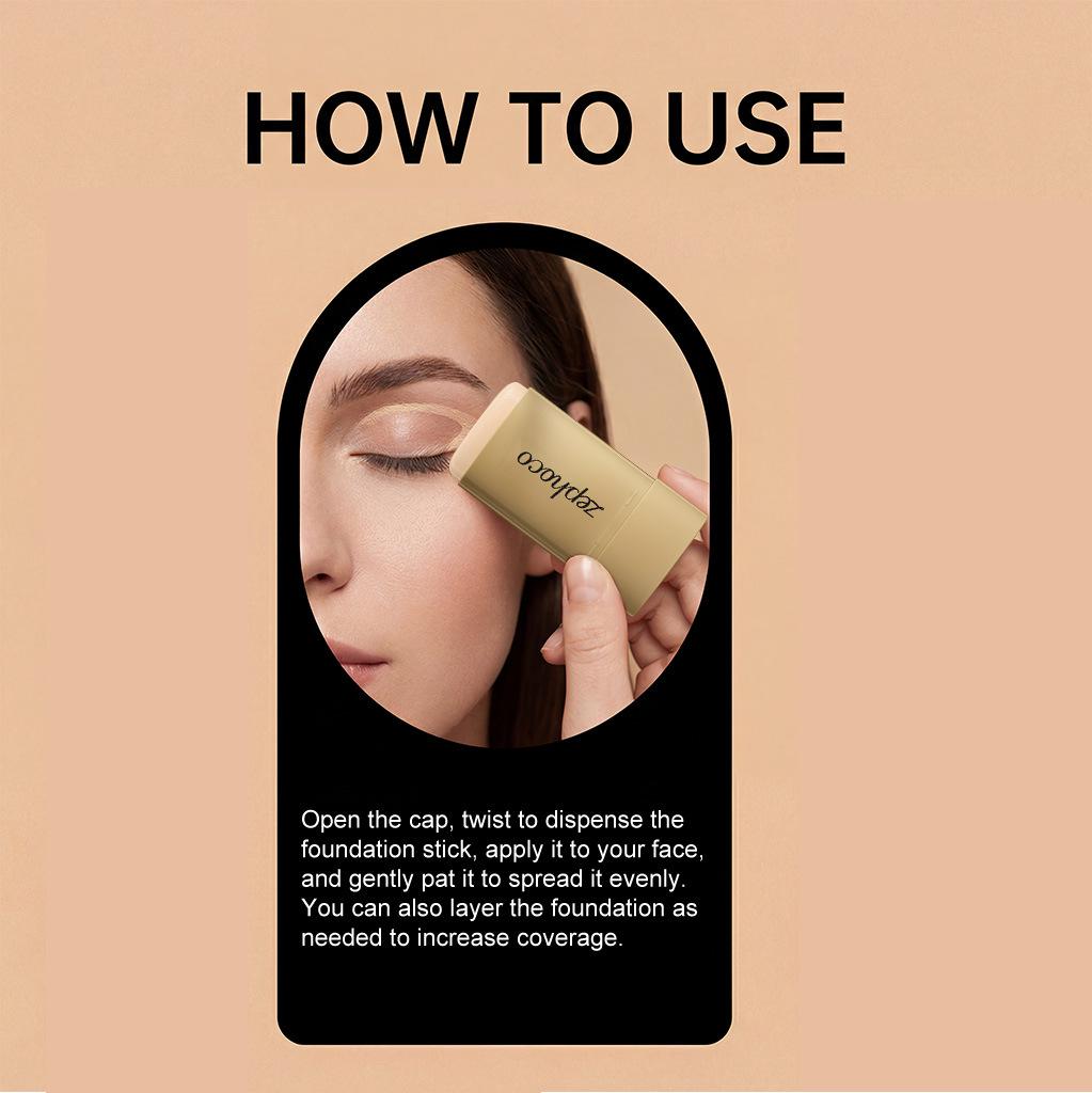 Zephoco Multi-color Concealer Foundation Stick - Lightweight, Natural Coverage, Portable Series