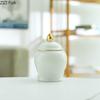 Gold Plated Tea Canister Sealed Ceramic General Jar Storage Jar with Lid Porcelain Desk Decoration Tea Cans Candy Pots Tea Caddy