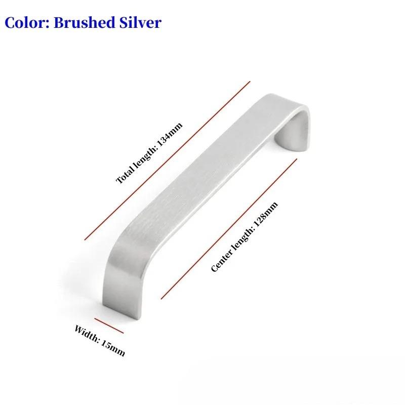 Modern Aluminum T Bar Pulls Kitchen Cabinet Handles Door Drawer Knobs Wardrobe Furniture Hardware Home Decoration