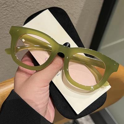 Óculos de Sol Quadrados Vintage de Marca de Luxo Para Mulheres Para Homens Óculos de Sol Tendência Punk Popular Óculos de Armação Verde Gelatina Uv400