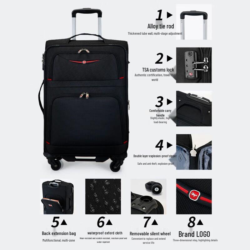 Xiaoyan Oxford Fabric Travel Suitcase