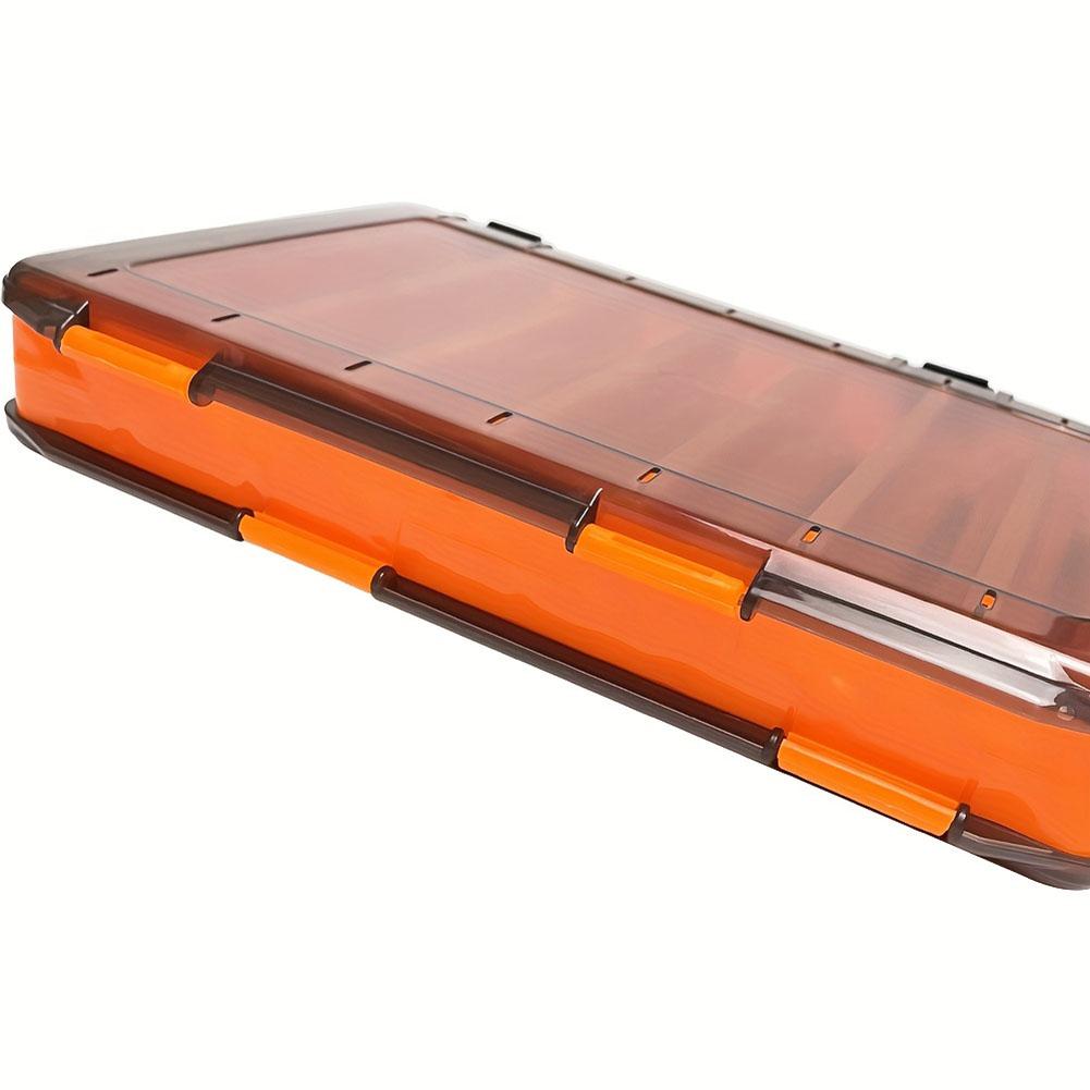 Fishing Tackle Box Transparent Double Sided Fishing Lure Box Plastic Tackle Storage Tray Fishing Tackle Case 10 Cells / 14 Cells