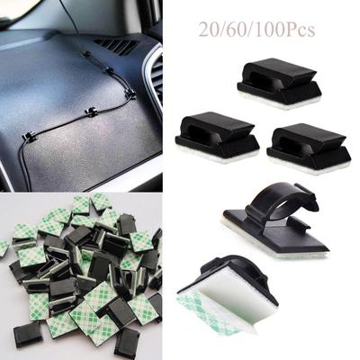 Hot Organizer Clamp Self-adhesive Plastic Cable Clip Wire Management Fixer Holder Buckle Line