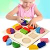 Kid Toys Wooden 3D Puzzles Geometry Shape Plate Colorful Educational Toy Brain Game Montessori Toys Educational For Children